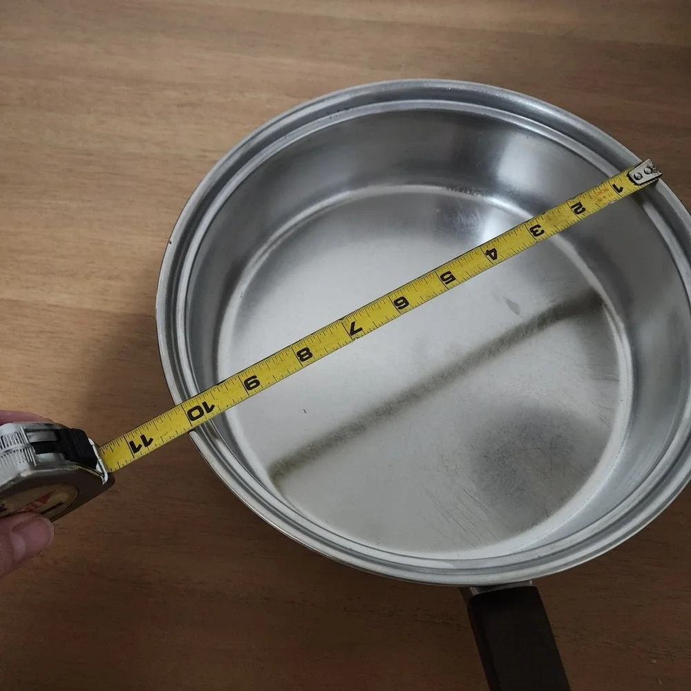 Vintage Sears Stainless Heavy Bottom Skillet  Made In Belgium